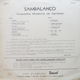 Orquestra Moderna de Sambas - Sambalanço (1963) b
